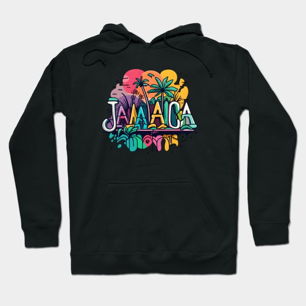 Jamaica Tropical Hoodie by Place Heritages